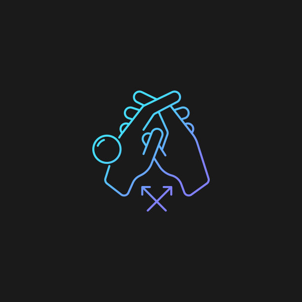 链接手指渐变图标黑色主题图片下载