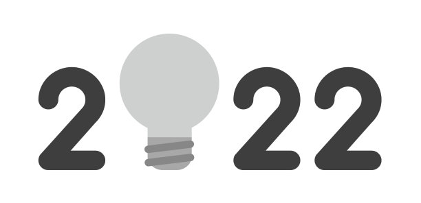2022年新年概念灰灯泡代替图片下载