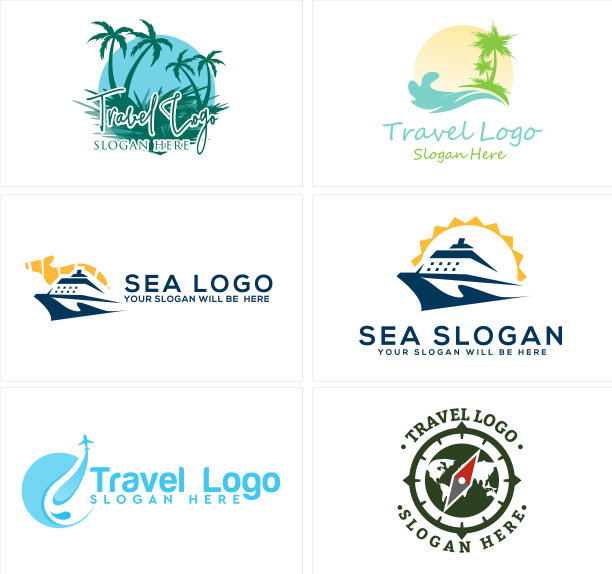 旅游海上游艇飞机运输假日标志图片下载