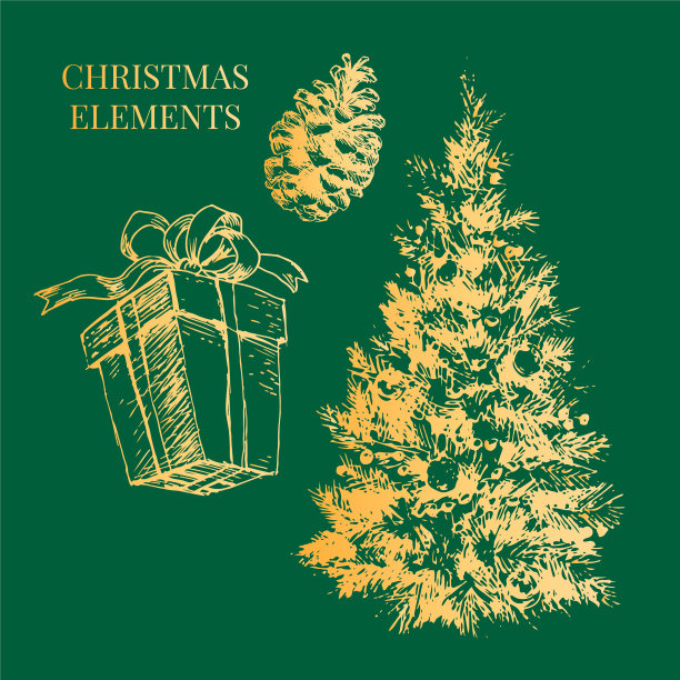 新年和圣诞节集小品图片下载