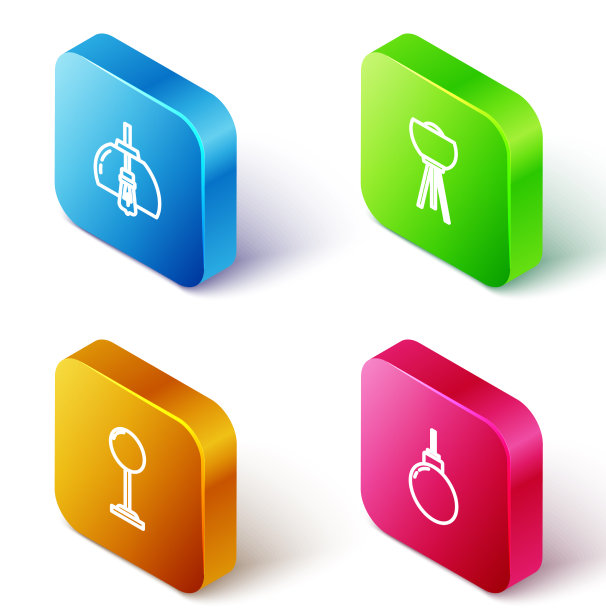 设置等距线吊灯落地灯及图片下载