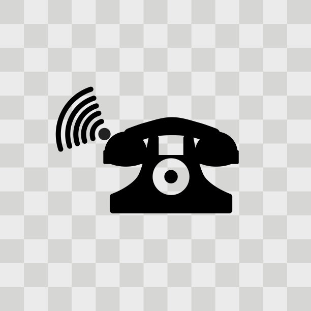 调用图标。老式呼叫符号和主动信号。图形元素与阴影和透明背景分离图片下载