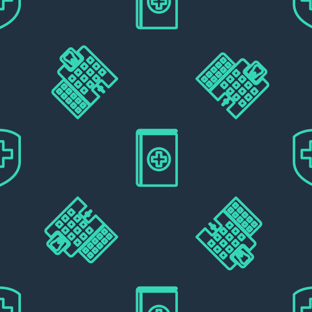 设线医书牙科诊所和盾牌图片下载