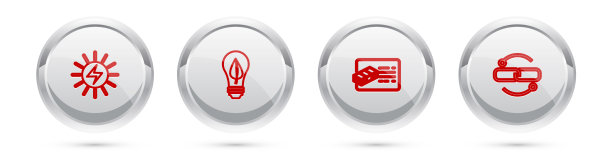 设置线太阳能面板灯泡与叶子图片下载