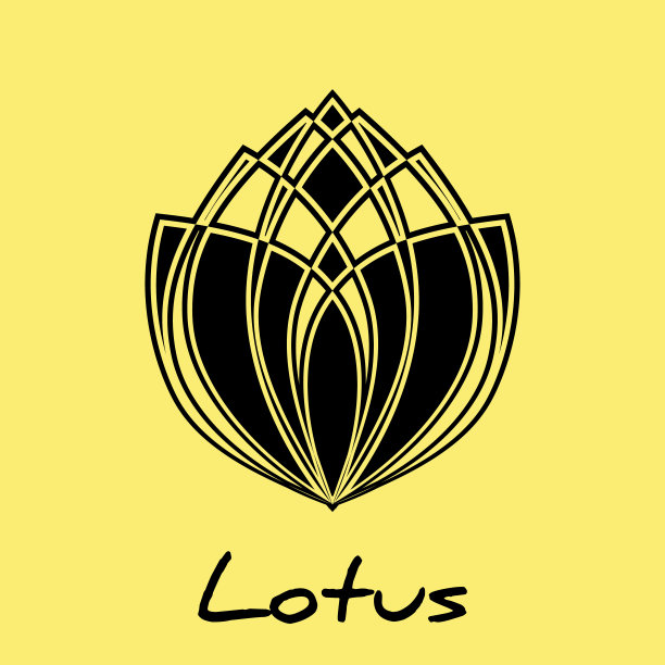 程式化的黑色莲花标志。天然花卉品牌风格的水疗、化妆品或美容院。向量有机花卉标志模板。纹身设计图片下载