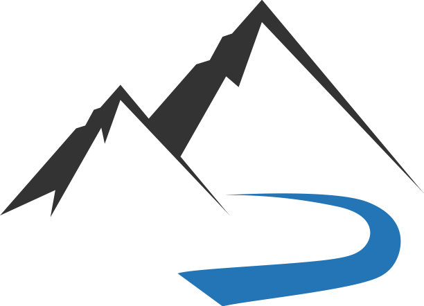 山河图标设计模板孤立图片下载