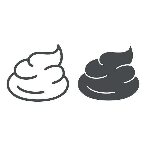 为咖啡生产线和固体图标食品制作的鲜奶油图片下载