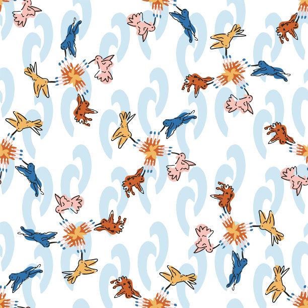 抽象好玩奇异的蜂鸟形状图案图片下载