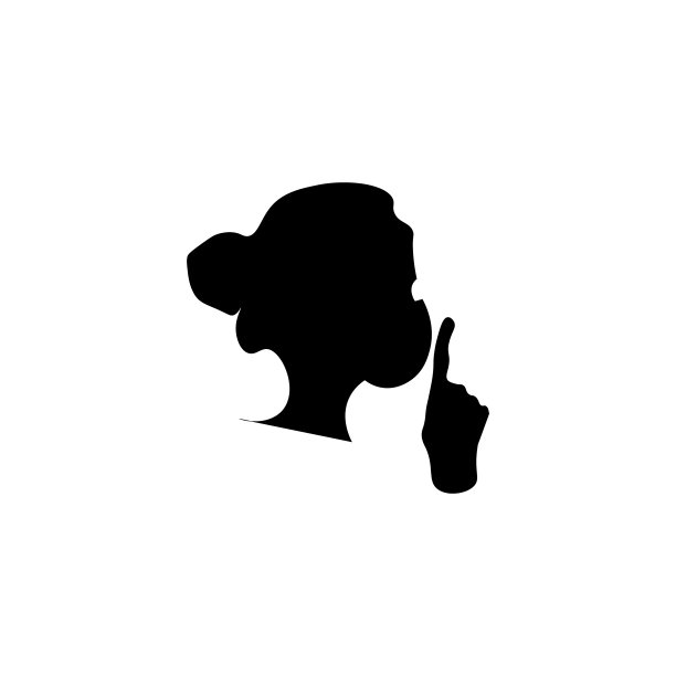 观察一个沉默的女人的剪影图片下载
