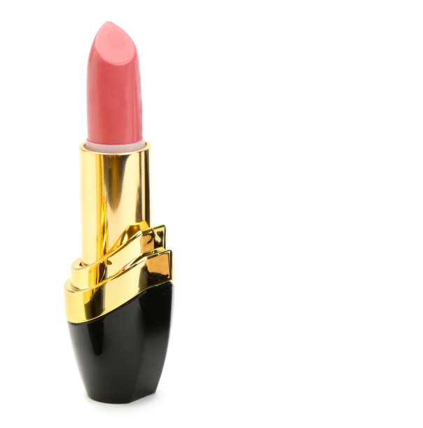 红色唇膏孤立在白色背景。为文本腾出空间。图片下载