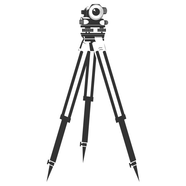 经纬仪大地测量工具轮廓图片下载