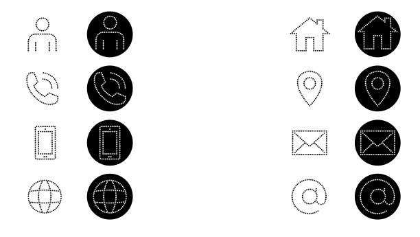点公司联系图标，网络图标矢量股票插图图片下载