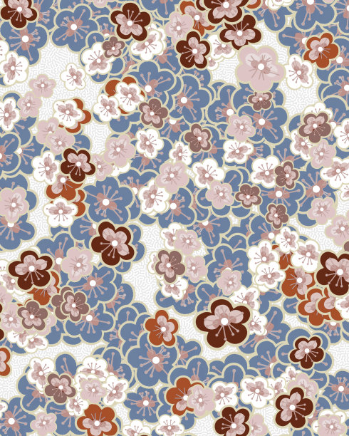 梅花-传统的日本花卉图案图片下载