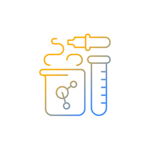 化学梯度线性矢量图标图片下载