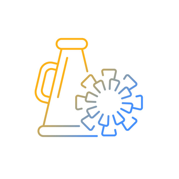 啦啦队梯度线性矢量图标图片下载