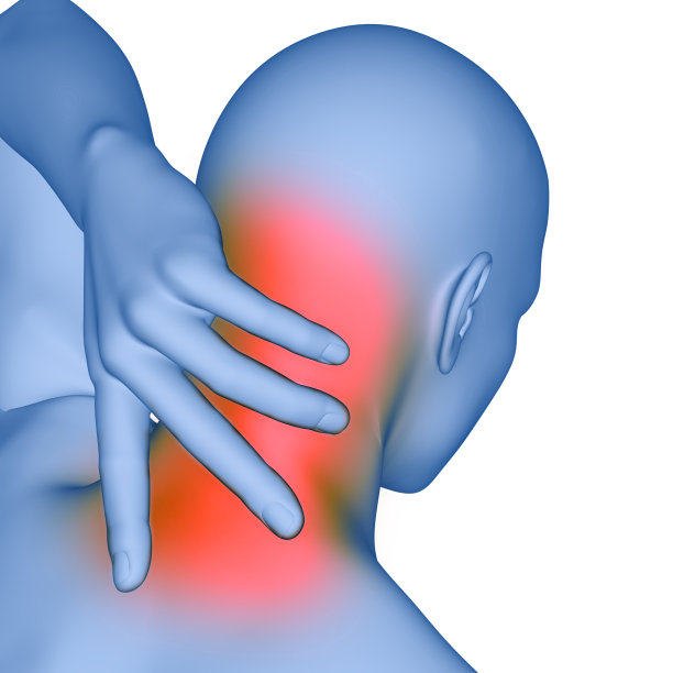 人类颈椎解剖学上的颈部疼痛图片下载