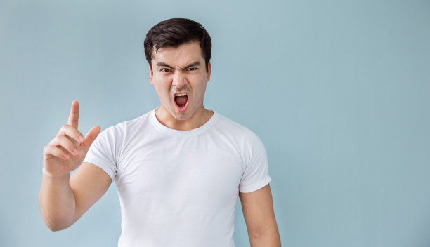 疯狂的白人书呆子尖叫的画像图片下载