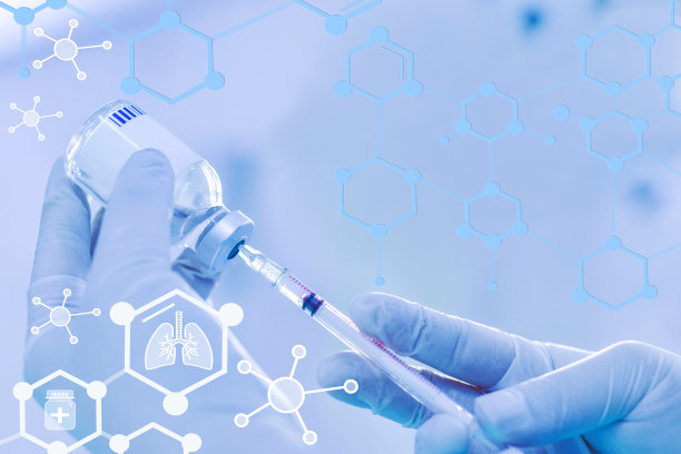 医生手持注射器疫苗瓶-药物图片下载