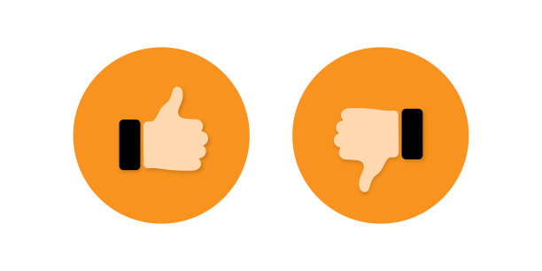 拇指向上和向下标志图标插图图片下载