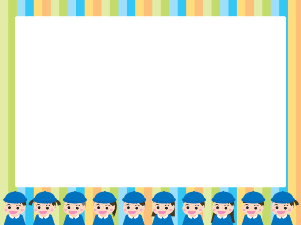 男孩和女孩插图框架图片下载