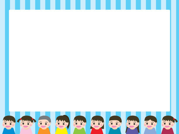 男孩和女孩插图框架图片下载