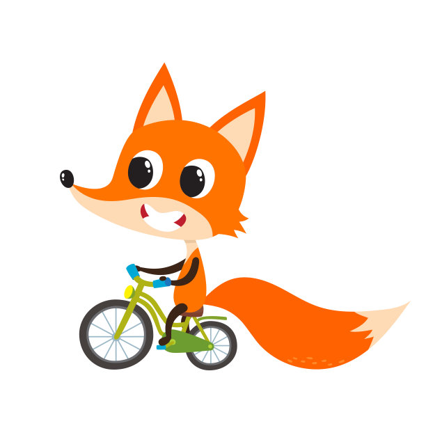 向量集卡通有趣的狐狸孤立在白色的背景。图片下载