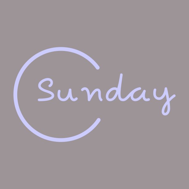 星期日排版矢量设计图片下载