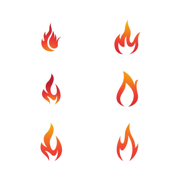 热火焰火焰矢量图标插图图片下载