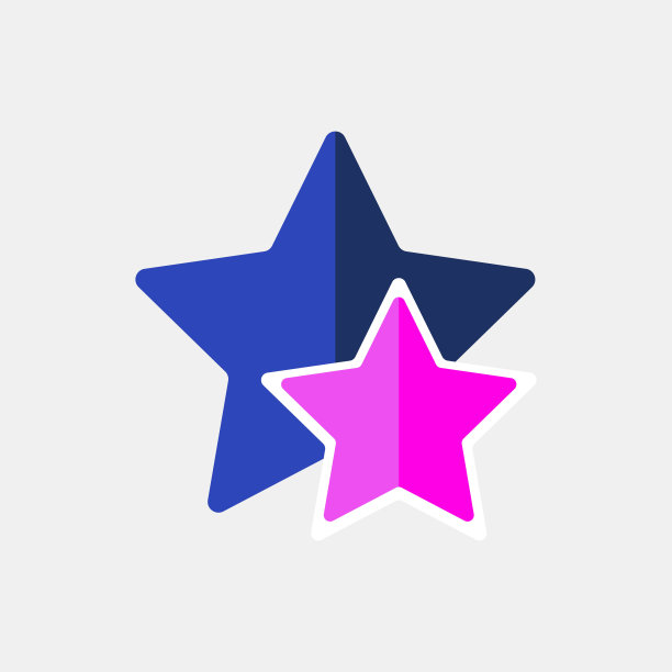 彩色星星矢量图标。平面设计。矢量图图片下载