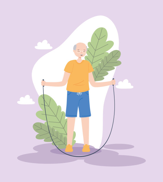 爷爷和跳绳图片下载