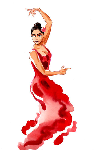 美丽的弗拉明戈舞者图片下载