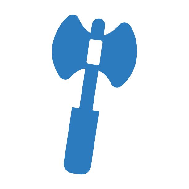 斧头，斧头工具，斧头武器，刀片，木雕图标图片下载