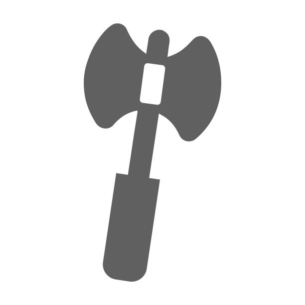 斧头，斧头工具，斧头武器，刀片，木雕图标图片下载