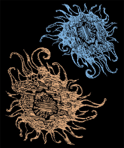 矢量涂鸦的装饰幻想设计元素图片下载