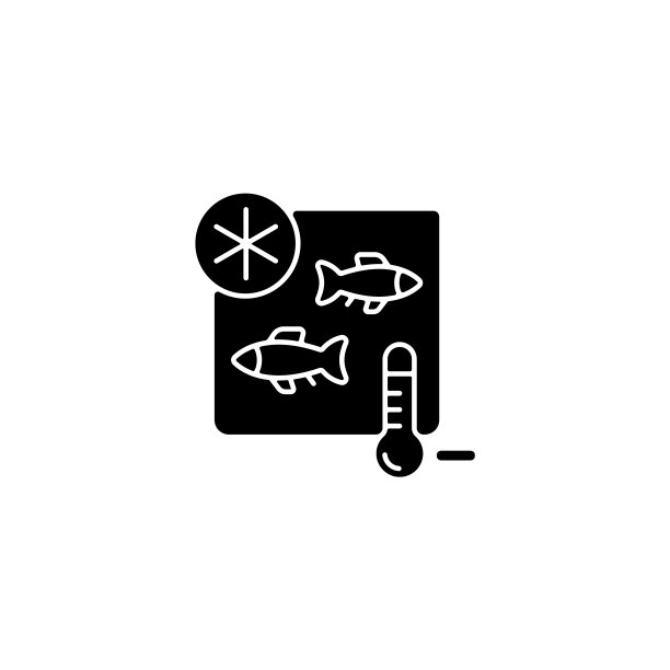 鱼存储黑色字形图标图片下载