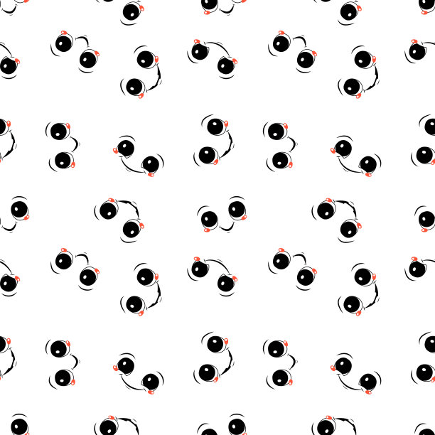 无缝模式的面孔和快乐的情绪图片下载