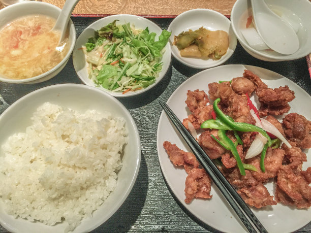 中式炸鸡午餐套装图片下载