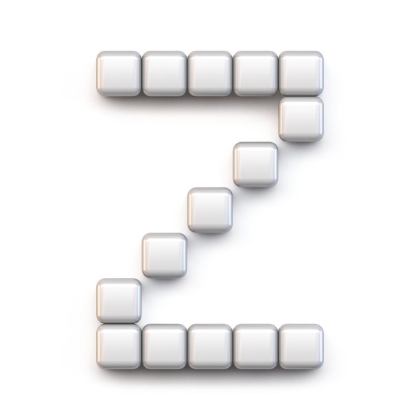 白色立方体，像素字体字母z3d图片下载