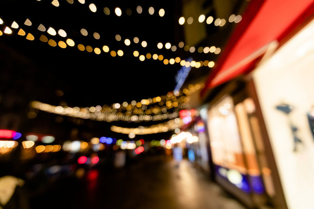 圣诞散景作为抽象的城市背景图片下载