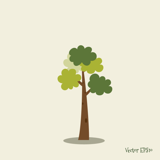 抽象的树。矢量图图片下载