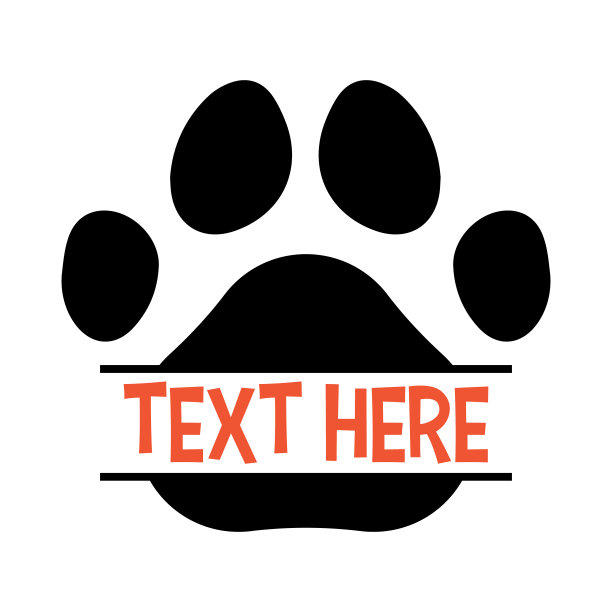 矢量爪印名称框架的宠物图片下载