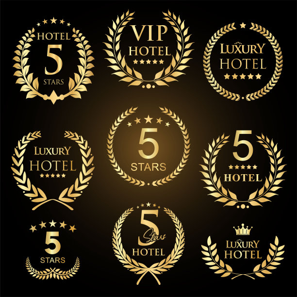 金桂花冠集五星级酒店徽章收藏图片下载