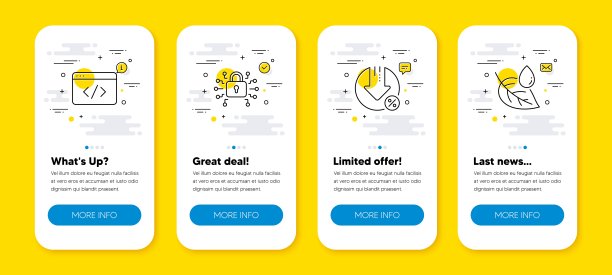 向量集的Seo脚本，贷款百分比和安全锁线图标设置。向量图片下载