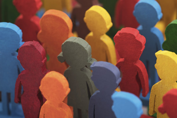 色彩斑斓的一群人画人物图片下载