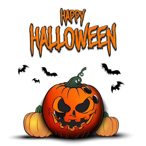 万圣节快乐。南瓜保龄球图片下载
