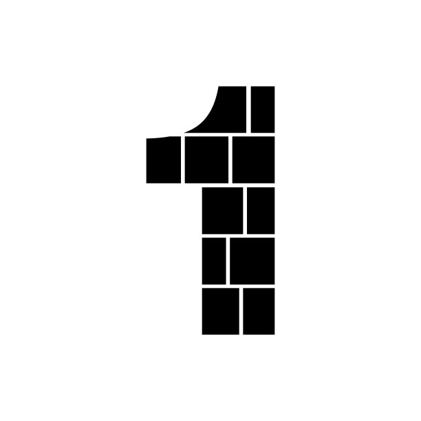 数字1面具区域照片拼贴框架模板图片下载