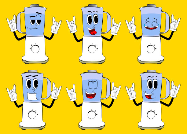 手摆成摇摆舞的食物搅拌器图片下载