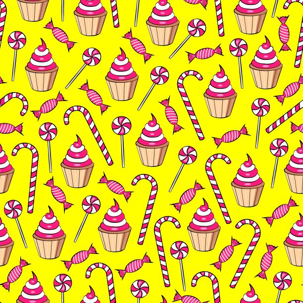 糖果图案黄色图片下载