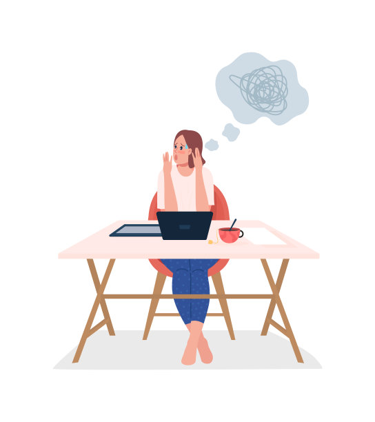 强调员工半平色矢量性格图片下载