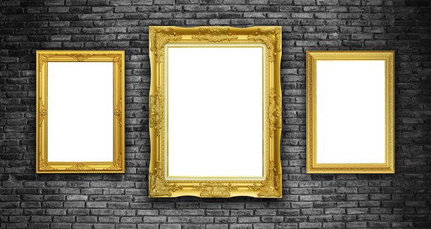 空黄金相框图片下载